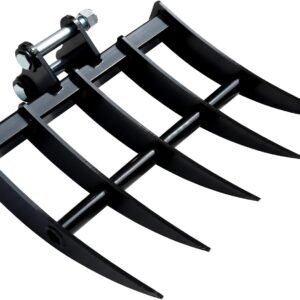 MMS Rake Metal Wide Backhoe Rake Attachment for Mini Excavator Digger